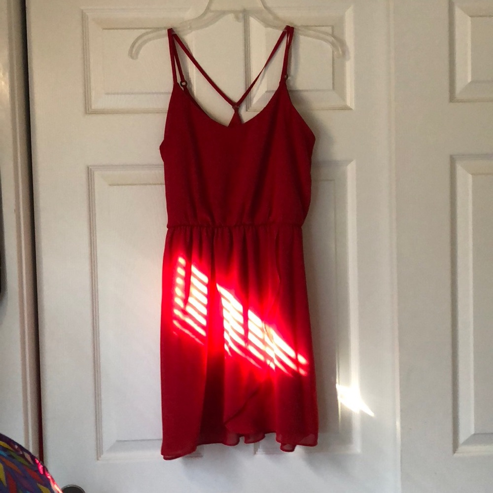 Red party dress